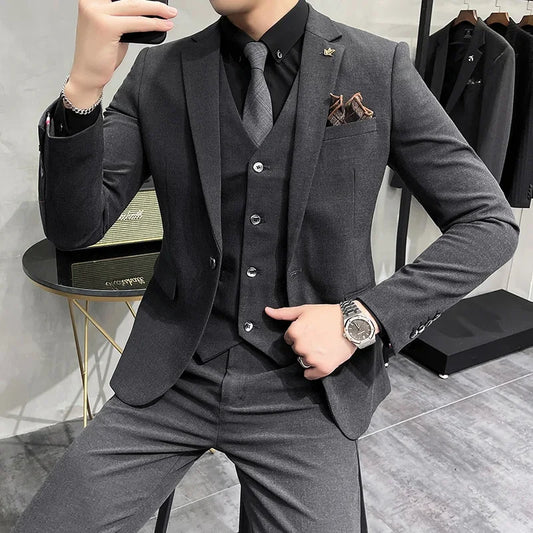 High-end Brand Boutique Fashion Solid Color Mens