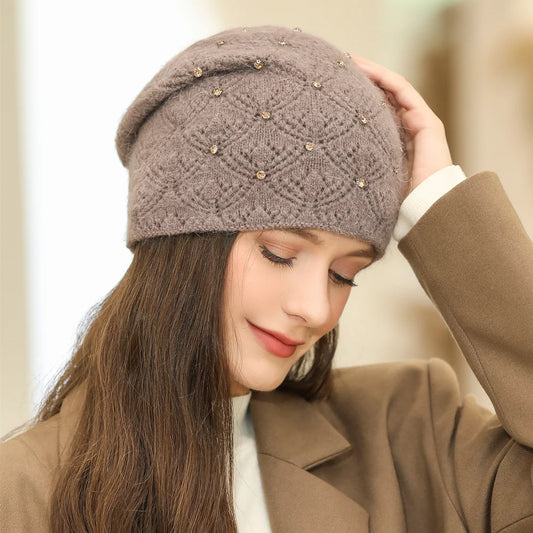 New Women Winter Hat Streetwear Rabbit Cap